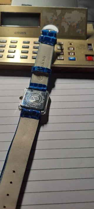 Orologio Citizen Rettangolare Blu Argento