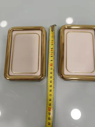 2 Portafotos Dorados