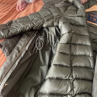Abrigo Woolrich verde lujo