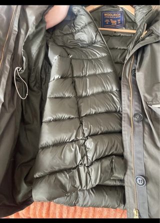 Abrigo Woolrich verde lujo