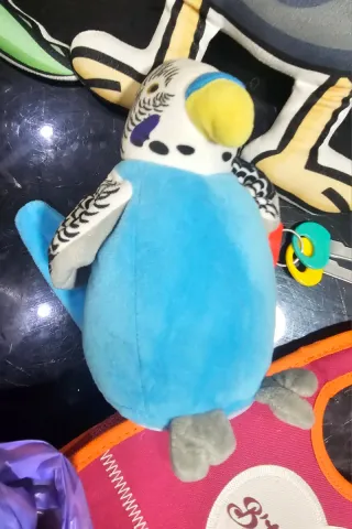 Lote peluches animales: avestruz, cocodrilo, periq