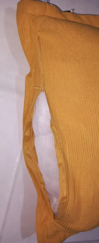 2 Cuscini decorativi arancione Velluto a Coste