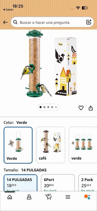 Comedero Colgante para Pájaros