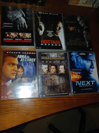 12 DVDs Filmes Vários Ação Aventura Suspense