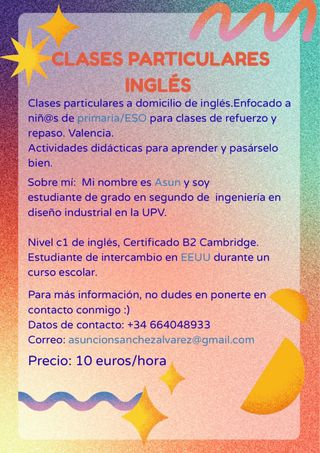 Clases particulares inglés