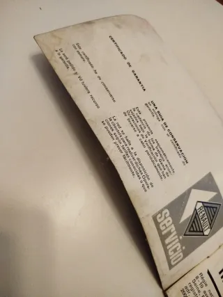 Manual de conservación Renault R.1123 R.2104