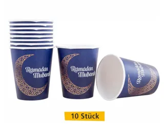 180 Vasos Desechables Ramadán Mubarak