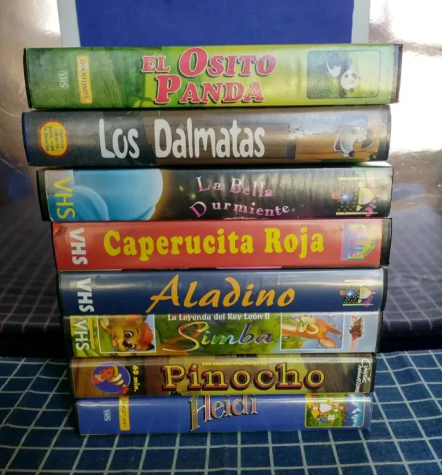 8 VHS INFANTILES PELÍCULAS