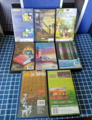 8 VHS INFANTILES PELÍCULAS