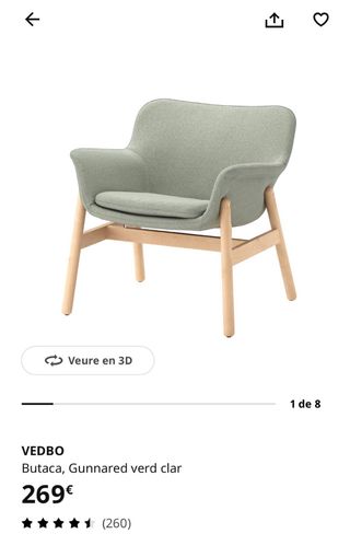 Butaca Vedbo verde Ikea
