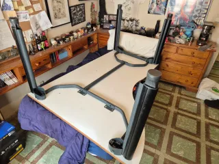 Mesa de oficina/despacho madera y metal ofita