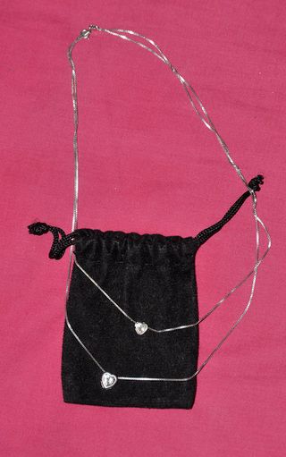 Colgante doble corazón plata