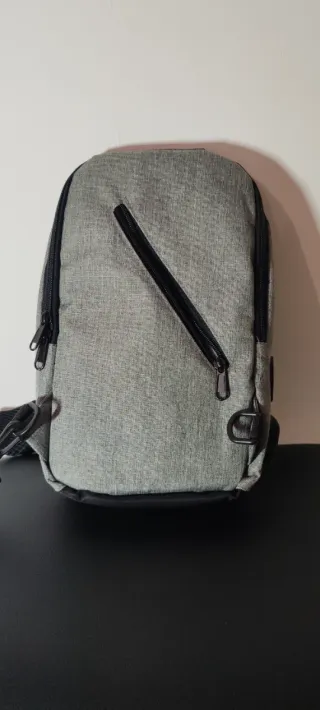 Borsello monospalla unisex nero/grigio