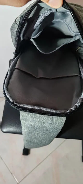 Borsello monospalla unisex nero/grigio