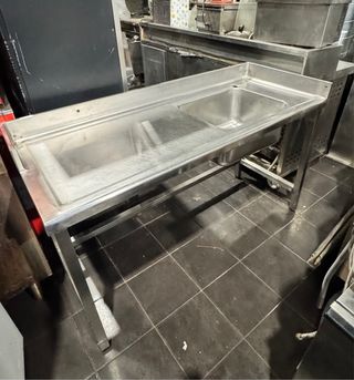Fregadero Industrial Acero Inox 152x60cm