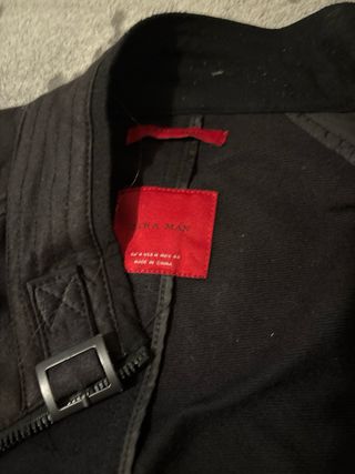 Chaqueta Biker Zara Man Negra Talla M