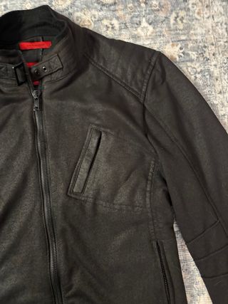 Chaqueta Biker Zara Man Negra Talla M