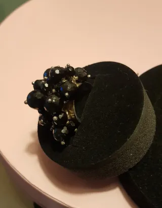 Anillo Tous Abundancia Negro y Plateado