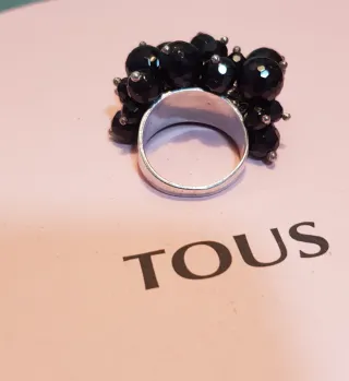 Anillo Tous Abundancia Negro y Plateado