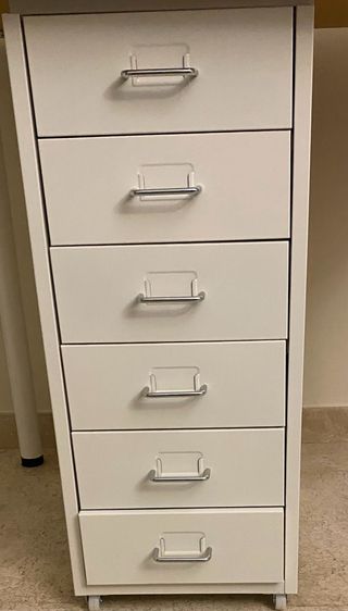 Cajonera metálica blanca 6 cajones. Se regala