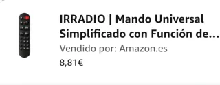 Mando Universal IRRADIO Teclas Grandes Nuevo