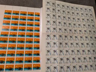 Colección de Sellos varios:+800 unidades en Pliego