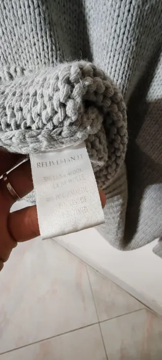 Maglione Lana Collo Alto Grigio