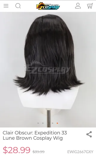 Peluca Cosplay Lune Expedición 33