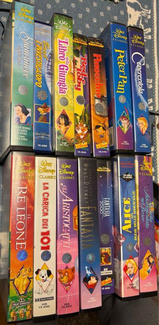 LOTTO VIDEOCASSETTE VHS – WALT DISNEY CLASSICI