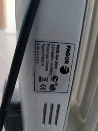 Calefactor Fagor 2500W