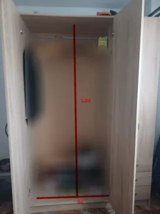 Armario 3 puertas con cajones