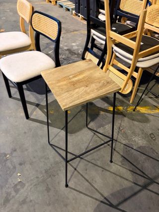 Sillas de comedor de madera y ratán