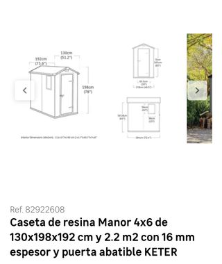 Caseta Resina Manor 4x6 130x198x192 cm