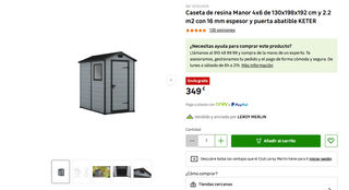 Caseta Resina Manor 4x6 130x198x192 cm