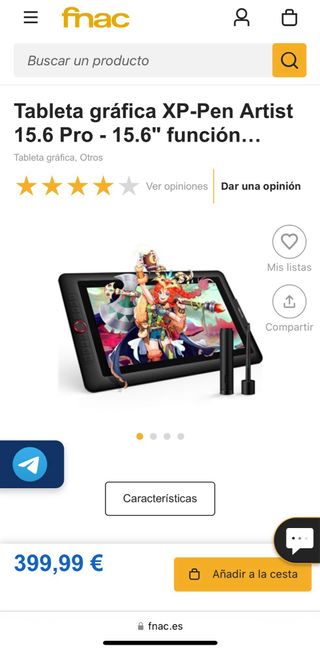XPPen Artist 15.6 Pro Tableta Gráfica Pantalla