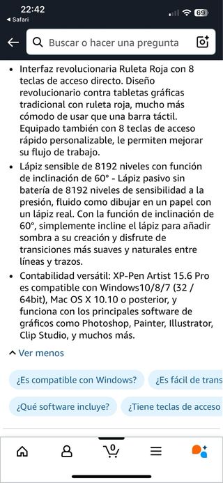 XPPen Artist 15.6 Pro Tableta Gráfica Pantalla