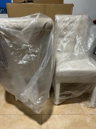 Pack 2 Sillas ALISSA Tela y Madera