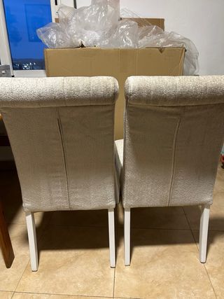 Pack 2 Sillas ALISSA Tela y Madera