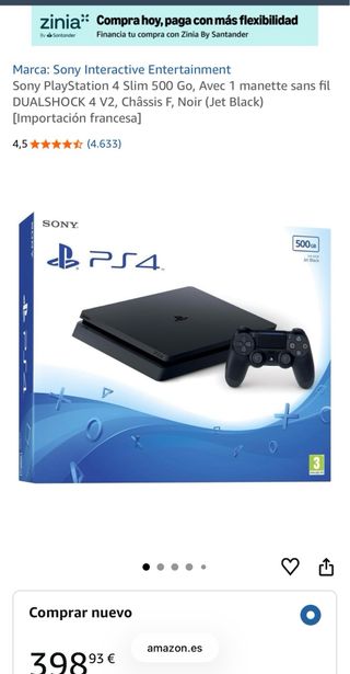 PS4 Slim 500GB Negra