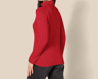 Jersey rojo trenzado algodón 100%. XL