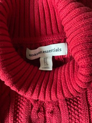 Jersey rojo trenzado algodón 100%. XL