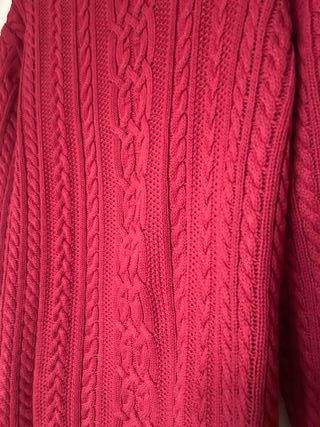 Jersey rojo trenzado algodón 100%. XL