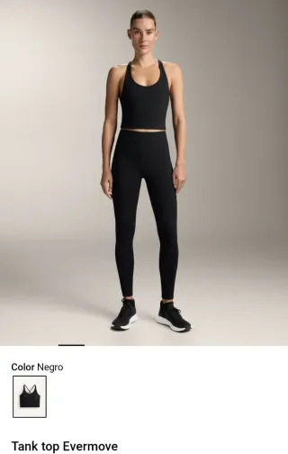 Top deportivo Oysho Negro Talla XS