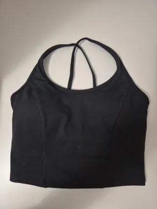 Top deportivo Oysho Negro Talla XS