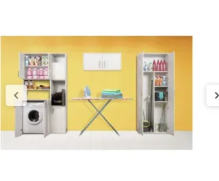 Armario almacenaje escobero blanco