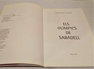 LIBRO 1992-ELS OLIMPICS DE SABADELL-MONOGRAFICO