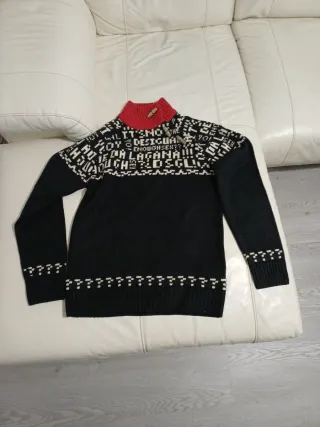 Jersey Desigual Negro y Rojo Talla S