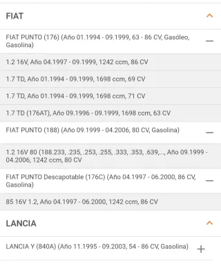 Pastillas freno TEXTAR 23181 Fiat/Lancia