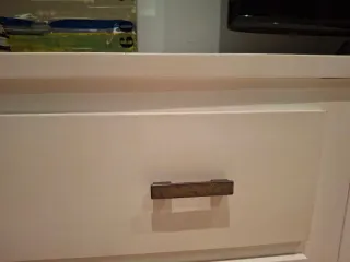 Mueble TV salón madera y cristal