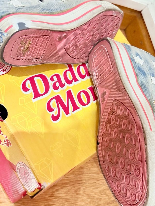 Zapatillas Daddy's Money Altas Estrellas Azul Rosa